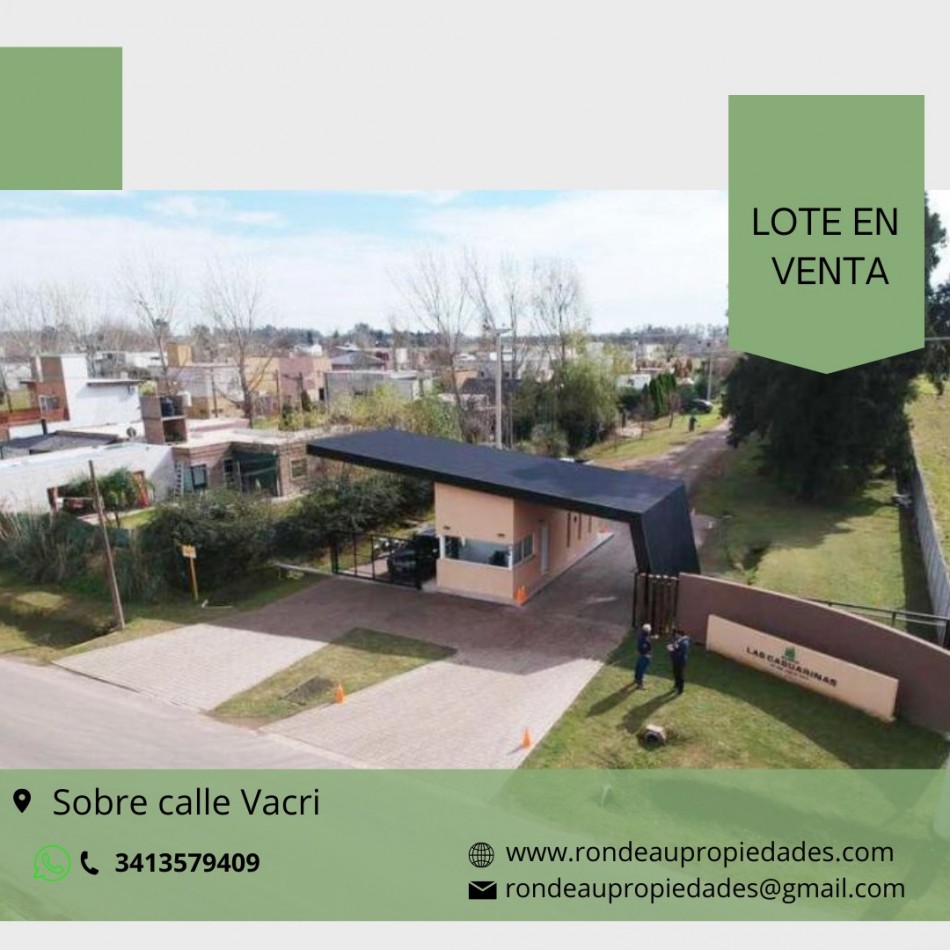 Lote en venta, las casuarinas