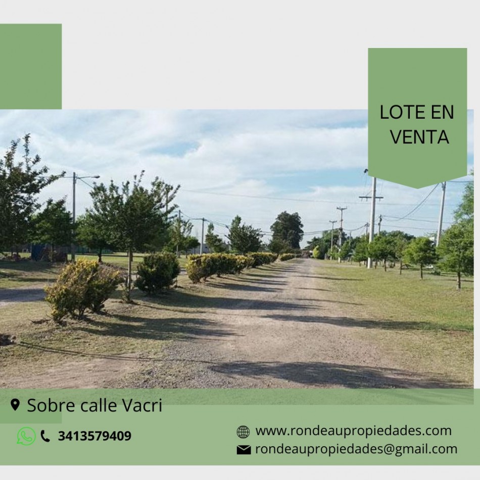 Lote en venta, las casuarinas