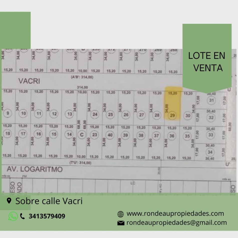 Lote en venta, las casuarinas