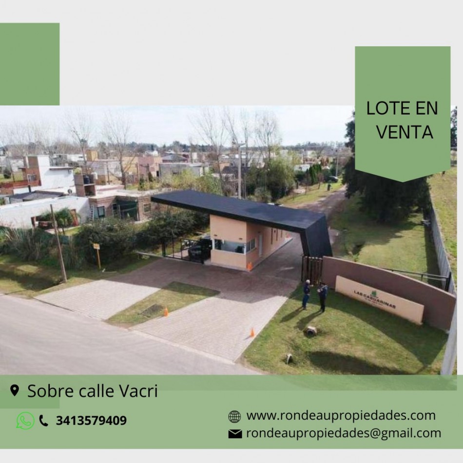 Lote en venta, las casuarinas