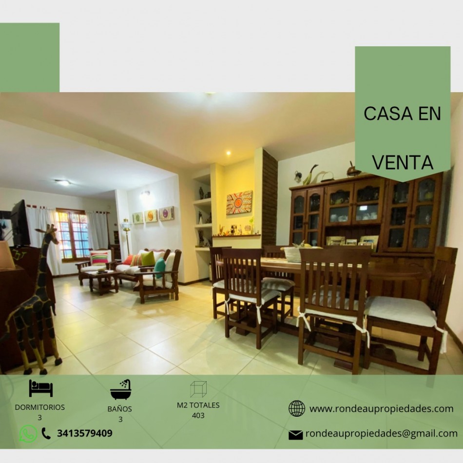 CASA DE 3 DORMITORIOS EN VENTA