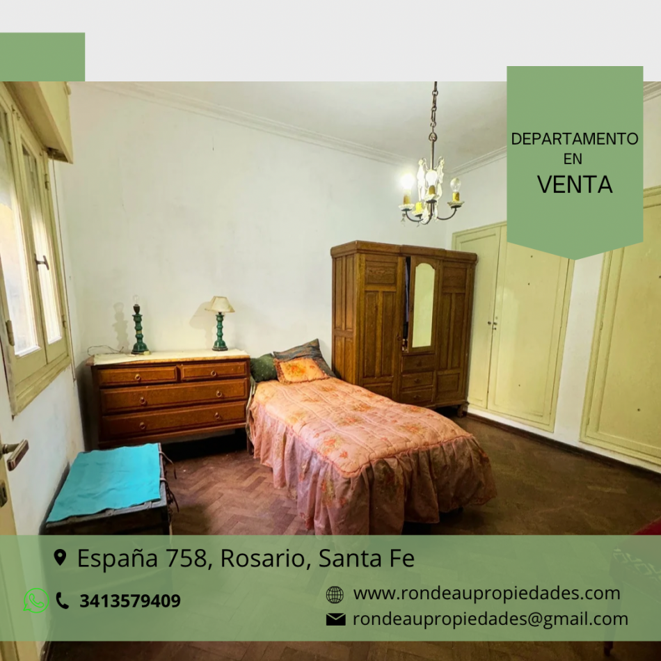 DEPARTAMENTO INTERNO DE 2 DORMITORIOS Y COMODIN EN VENTA 