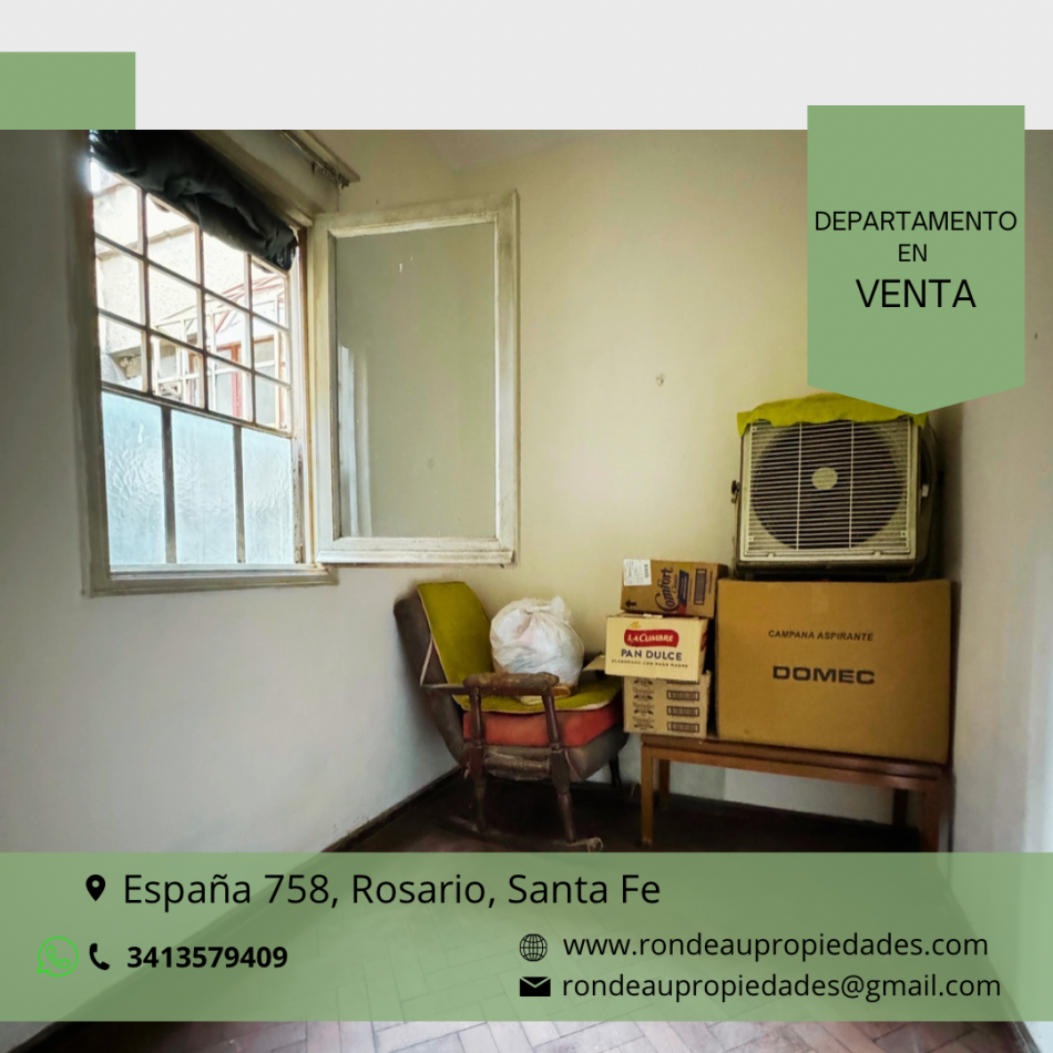 DEPARTAMENTO INTERNO DE 2 DORMITORIOS Y COMODIN EN VENTA 