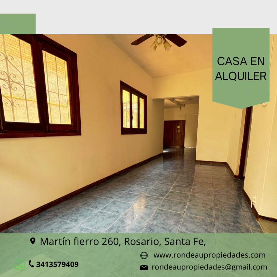 CASA DE 2 DORMITORIOS EN ALQUILER 