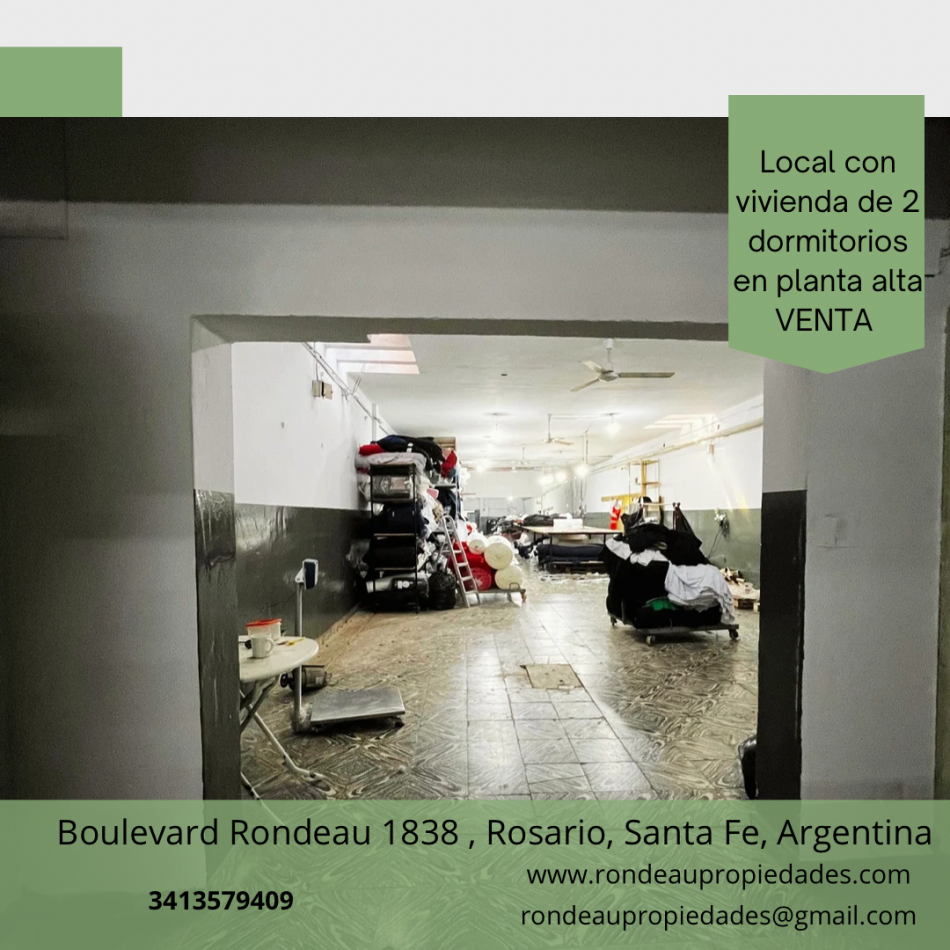 LOCAL CON VIVIENDA DE 2 DORMITORIOS EN PLANTA ALTA 