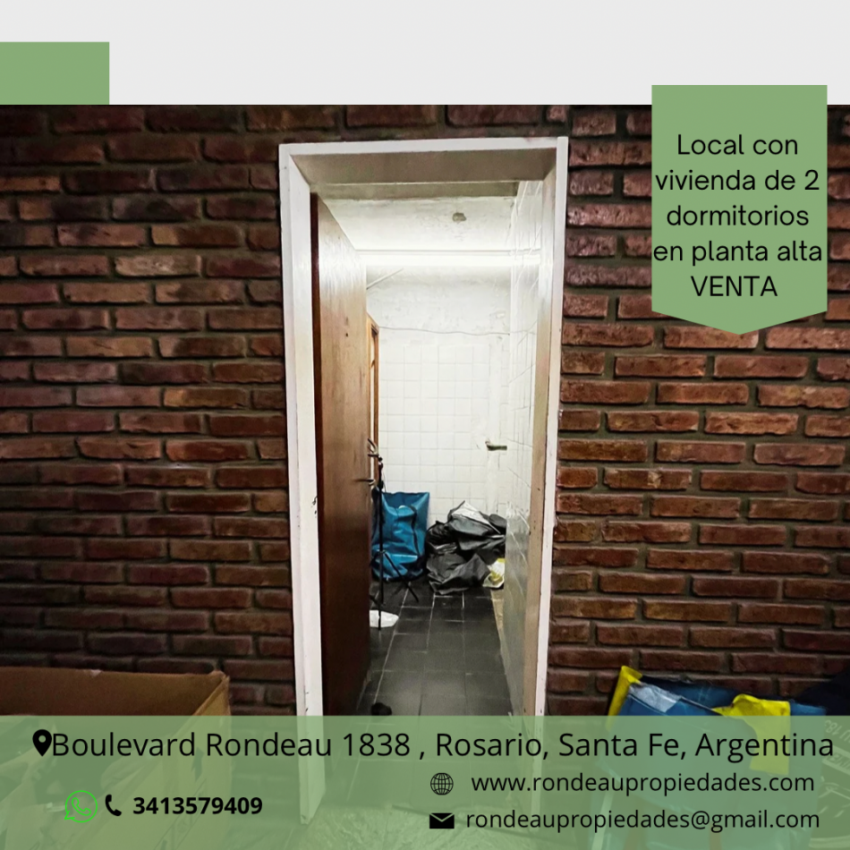 LOCAL CON VIVIENDA DE 2 DORMITORIOS EN PLANTA ALTA 