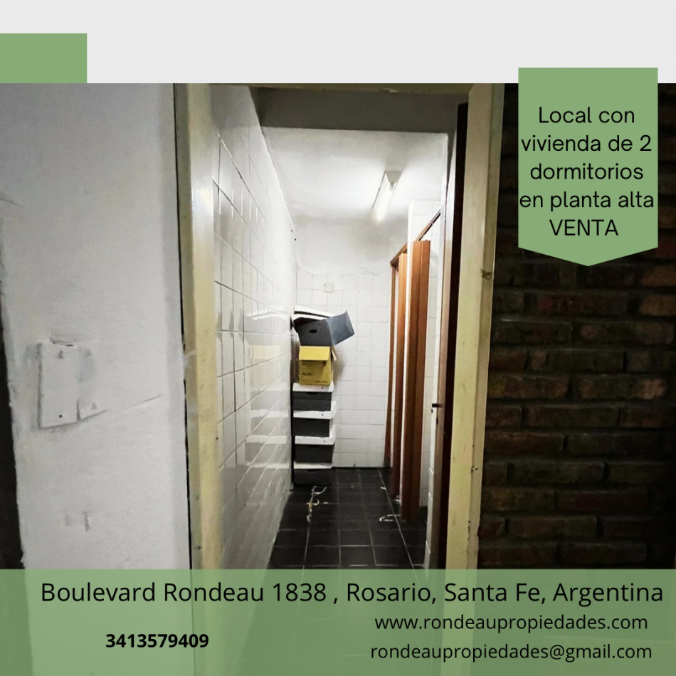 LOCAL CON VIVIENDA DE 2 DORMITORIOS EN PLANTA ALTA 