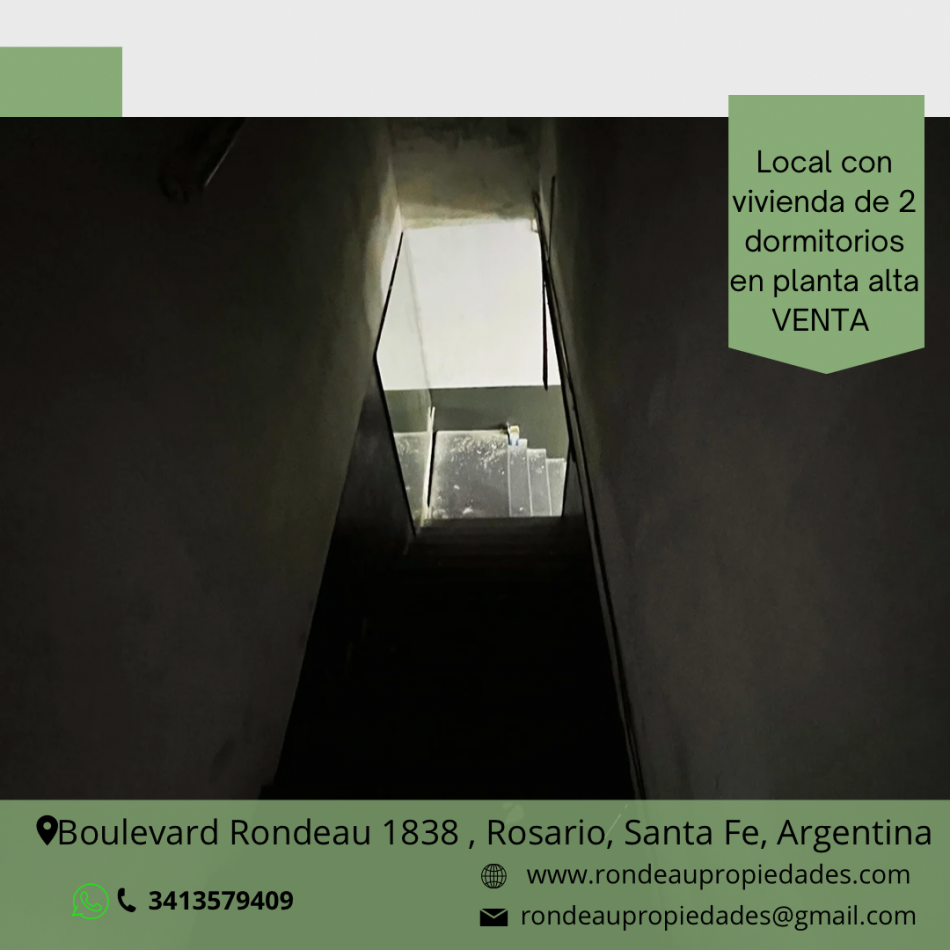 LOCAL CON VIVIENDA DE 2 DORMITORIOS EN PLANTA ALTA 