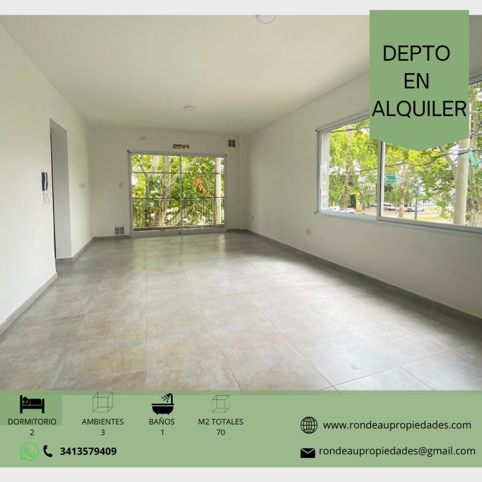 DEPARTAMENTO DE 2 DORMITORIOS CON COCHERA DOBLE